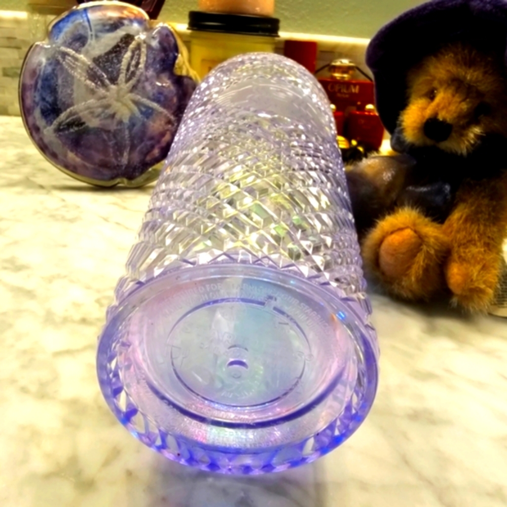 STARBUCKS IRIDESCENT UNICORN BLING DIAMOND CUT JEWEL TUMBLER - Picture 8 of 16
